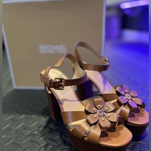 Michael Kors Floral Block Heel